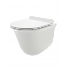AQM2005 Унитаз подвесной с сиденьем SoftClose, технология смыва Rimless, скрытый крепеж. 485x360x360 AQM2005
