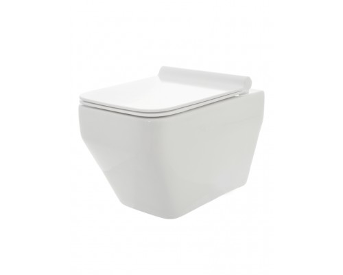 AQM2009 Унитаз подвесной с сиденьем SoftClose, технология смыва Rimless, скрытый крепеж. 525х360х370 AQM2009