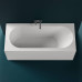 Salini Fabia Ванна пристенная 170x75x60см, овальная чаша, донный клапан, сифон, слив-перелив, S-Sense, цвет: белый глянцевый. 102611G