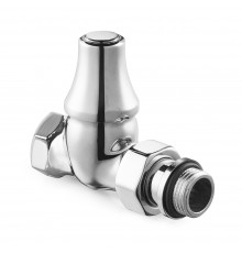 Запорный клапан SR Rubinetterie прямой для радиатора, серияретро 1/2, цвет хром 0342-1500C000