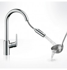 HG 31 815 000 Focus M41 Смеситель для кухни 230 мм, выдвижной ∩ излив 31815000