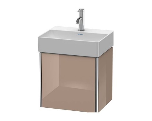 Duravit XSquare Тумба подвесная 43.4х34х39.7см, с раковиной, 1 дверца левая,  цвет: капучино глянцевый. 0732450071,  XS4060L8686