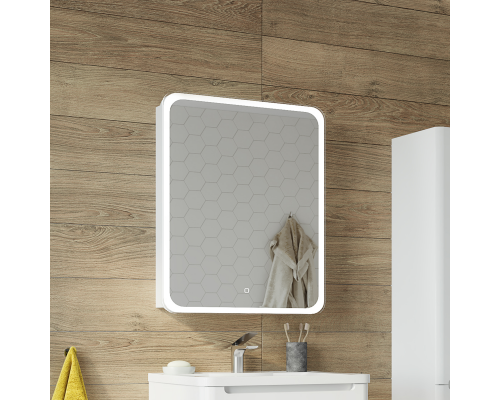 Зеркало-шкаф STWORKI Монтре 70 с подсветкой, сенсорное, левое