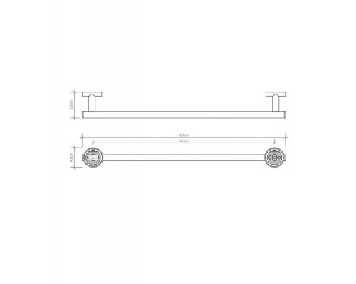 Decor Walther Basic HTE50 Полотенцедержатель 50см, подвесной, цвет: хром. 0531300 Decor Walther Basic HTE50 Полотенцедержатель 50см, подвесной, цвет: хром. 0531300