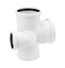 Крестовина разнопроходная с увел. проходом справа Rehau RAUPIANO plus Ø110xØ75xØ110x87°. 11237611001