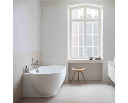 Duravit Luv Ванна пристенная 185x95см, из минерального литья, угол слева, с панелью и ножками, цвет: белый. 700431000000000, 792208000001000 Duravit Luv Ванна пристенная 185x95см, из минерального литья, угол слева, с панелью и ножками, цвет: белый. 700431000000000, 792208000001000