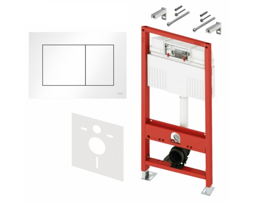 TECE Комплект TECEbase 3.0 c кронштейнами, звукоизоляцией, панелью смыва TECEnow, цвет: белый глянцевый. N500413