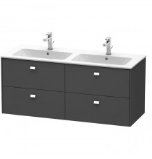 Duravit  Brioso Тумба подвесная 129x47.9х55.3см, с раковиной, с 4 выдвижными ящиками, цвет: графит матовый. 2336130000,  BR410601049