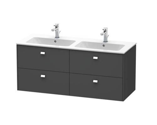Duravit  Brioso Тумба подвесная 129x47.9х55.3см, с раковиной, с 4 выдвижными ящиками, цвет: графит матовый. 2336130000,  BR410601049