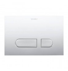 Duravit DuraSystem А1 Клавиша смыва для унитаза, 21.7х14.6см, двойной смыв, фронтальная пластина, цвет: хром. WD5001021000