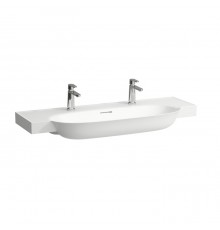Laufen New Classic Раковина 120х48х16.5 см, 2 отв., накладная, с переливом, цвет: белый. 8.1385.8.000.107.1