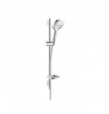 Hansgrohe Raindance Select E Душевой набор: штанга 65см, ручной душ 120, 3jet (Rain, RainAir, WhirlAir), мыльница, шланг, цвет: белый/хром. 26620400