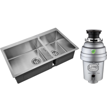 Комплект Мойка кухонная Zorg Inox R 78-2-51 L + Измельчитель Inox D ZR-56 D