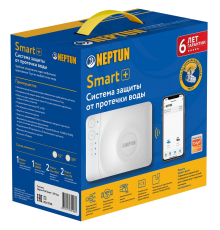 Система Neptun Profi Smart+ 3/4 Tuya. Состав комплекта: модуль управления Neptun Smart+ Tuya - 1 шт, радиодатчик Neptun Smart 868 - 2 шт, датчик Нептун SW 005 - 1 шт, кран шаровый с электроприводом Neptun PROFI 12В - 2 шт, блок питания 12В - 1 шт