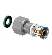Штуцер Uponor S-Press Plus 20-G1/2 НГ с накидной гайкой 1070604