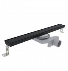 Plumberia Selection Трап душевой PS LINEAR 6x120 2устор. накладка из нерж.стали, комбинир.затвор с горизонт. Выпуском Ду 50мм,40л/мин, цвет: черный матовый. PSL120NO