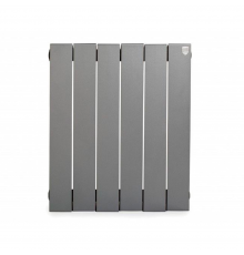 Секционный биметаллический радиатор Royal Thermo PianoForte 500, Silver Satin, количество секций 6 RTPFSS50006