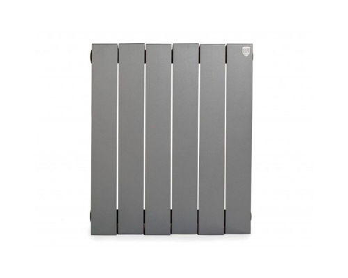 Секционный биметаллический радиатор Royal Thermo PianoForte 500, Silver Satin, количество секций 6 RTPFSS50006