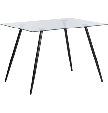 Обеденный стол TetChair Sophia 5003 110x80 см, прозрачный, ножки черные