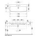 Duravit Happy D.2 Раковина 120x50.5 см, 1 отв., с переливом,  шлифованная, цвет: белый. 2318120027