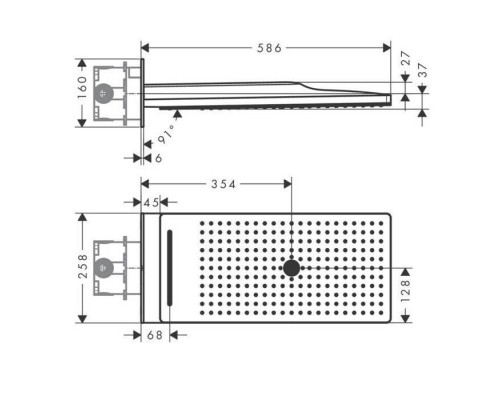 Axor ShowerSolution Верхний душ 250 x 580 3jet, цвет: хром. 35283000 Axor ShowerSolution Верхний душ 250 x 580 3jet, цвет: хром. 35283000