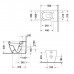 Duravit ME by Starck Унитаз напольный 37x60см., пристенный, включая крепление, сток горизонтальный, 4,5 л., с WonderGliss, цвет: белый. 21690900001