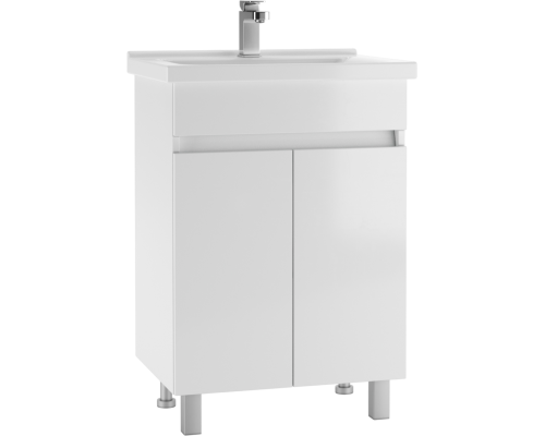 Тумба с раковиной Айсберг Норма 60 напольная, 2 дверцы, белая