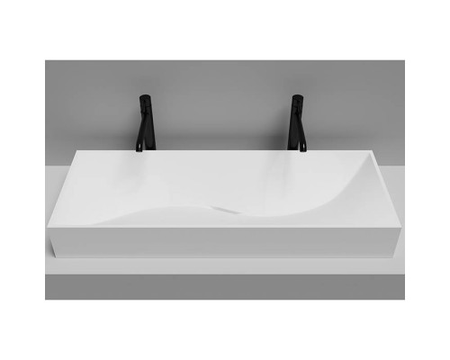 Salini Sonata Раковина накладная 120х45х13cм, без отв., без перелива, сифон, S-Stone, цвет: белый матовый. 1401201M