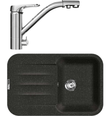 Комплект Мойка кухонная Lava L11.BAS basalt + Смеситель SG05 CR chrome