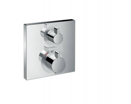 Hansgrohe Ecostat Square Смеситель термостатический с запорным вентилем, 1 источник, CM, внешняя часть, цвет: хром. 15712000