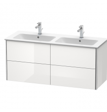 Duravit XSquare Тумба подвесная, 128х47.8х56см, с раковиной и 4 выдв ящиками, цвет: белый глянц. 2336130000,  XS417502222