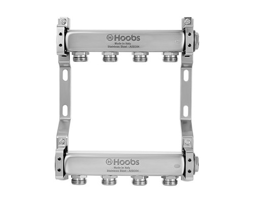 Комплект коллекторов Hoobs, нерж. сталь, без регулировки, 1 х3/4 -4 вых.. HB-INCGK-814504