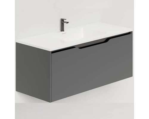 Salini Smile Тумба подвесная 100х50х48.5см., с раковиной, цвет: Anthracite. S1000AON203