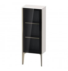 Duravit XViu Шкаф подвесной со стеклянной дверью 40x24x89см, 2 стеклянные полки (петли слева), цвет: белый глянцевый/champagne matt. XV9714B1,  XV1360LB122