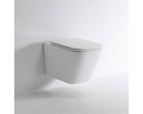 TECEspring S Комплект: Унитаз подвесной Regular, безободковый, смыв Torando flush, сиденье Slim с микролифтом и быстрым снятием, цвет: белый. 9700996