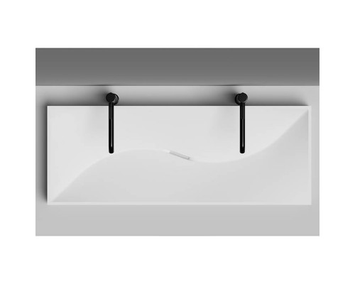 Salini Sonata Раковина накладная 120х45х13cм, без отв., без перелива, сифон, S-Stone, цвет: белый матовый. 1401201M
