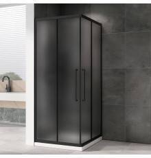 Душевой уголок Abber Schwarzer Diamant AG02080BMH 80x80, профиль черный матовый, стекло матовое
