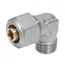Угольник, Giacomini, R562AM, 90°, Н, 3/4, 26 x 3, латунь, хромированный, для труб GIACOTHERM, GIACOFLEX и многослойных