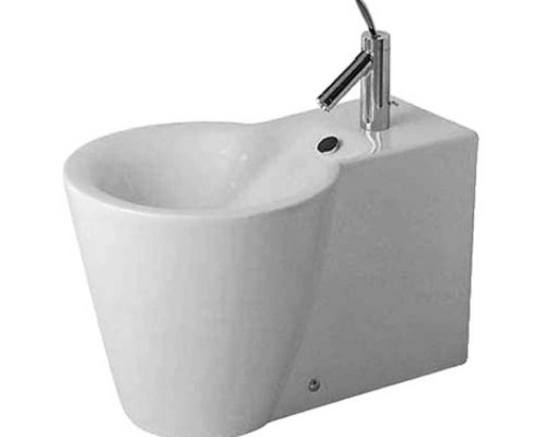Duravit Starck 1 Биде напольное приставное, 64х41см, с 1 отв под смеситель, цвет: белый. 0274100000