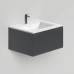 Salini Touch Тумба подвесная 60х50х32см., с раковиной, 1 ящик, гор. фрез., цвет: Anthracite. T600H1AON205
