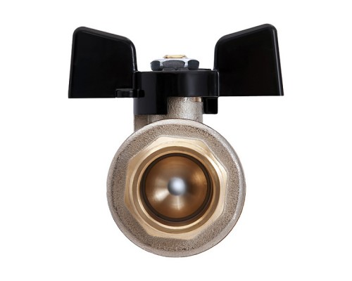 Кран шаровой Hoobs ORION НР/ВР 3/4'' ручка-бабочка чёрного цвета. 15143H Кран шаровой Hoobs ORION НР/ВР 3/4'' ручка-бабочка чёрного цвета. 15143H