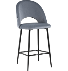 Полубарный стул Stool Group Меган велюр серый