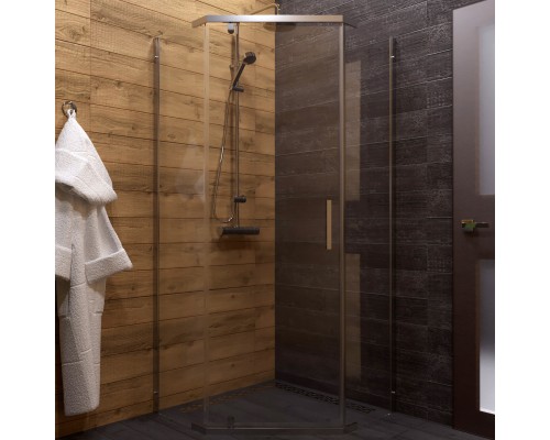 Душевой уголок DIWO Казань 100х100 профиль хром глянцевый