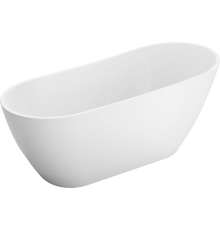 Акриловая ванна BelBagno BB704 170x80 см, отдельностоящая, овальная, с ножками, со сливом-переливом, с донным клапаном