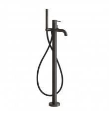Gessi 316 Напольный смеситель для ванны с душевой лейкой, внешняя часть, цвет: brushed black metal pvd. 54028#707