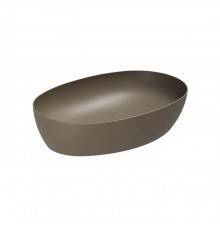 Azzurra Elegance Circle Раковина накладная, 60x40xH14 см, без отв., без перелива, цвет: Cacao. ELLA060400C0CC*0