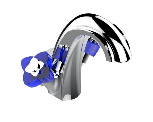 THG Pуtale de cristal bleu Смеситель для раковины, 1 отв., цвет: хром/синий хрусталь. U6B-A02-2155 THG Pуtale de cristal bleu Смеситель для раковины, 1 отв., цвет: хром/синий хрусталь. U6B-A02-2155