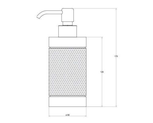 Bertocci Officina 01 Дозатор для жидкого мыла, подвесной, цвет: золото матовое. 127 7528 5050