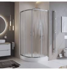 Душевой уголок BelBagno Uno UNO-195-R-2-100-CH-CR стекло рифленое