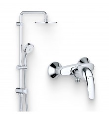 Душевой комплект Смеситель для душа Grohe Euroeco 32740000 + Стойка New Tempesta Cosmopolitan 27394002